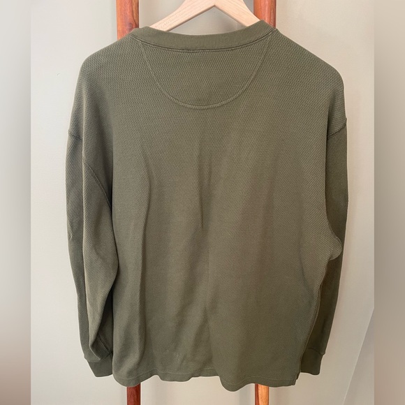 Filson Waffle Knit Henley XL in Dark Olive - Picture 3 of 6